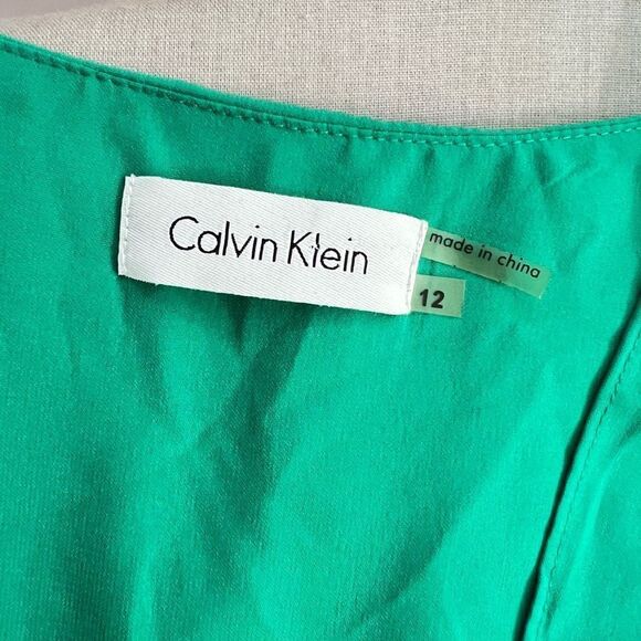 🔥5 for $25 sale🔥 Calvin Klein Drape Floating Top Color Block Overlay Dress - Picture 6 of 8